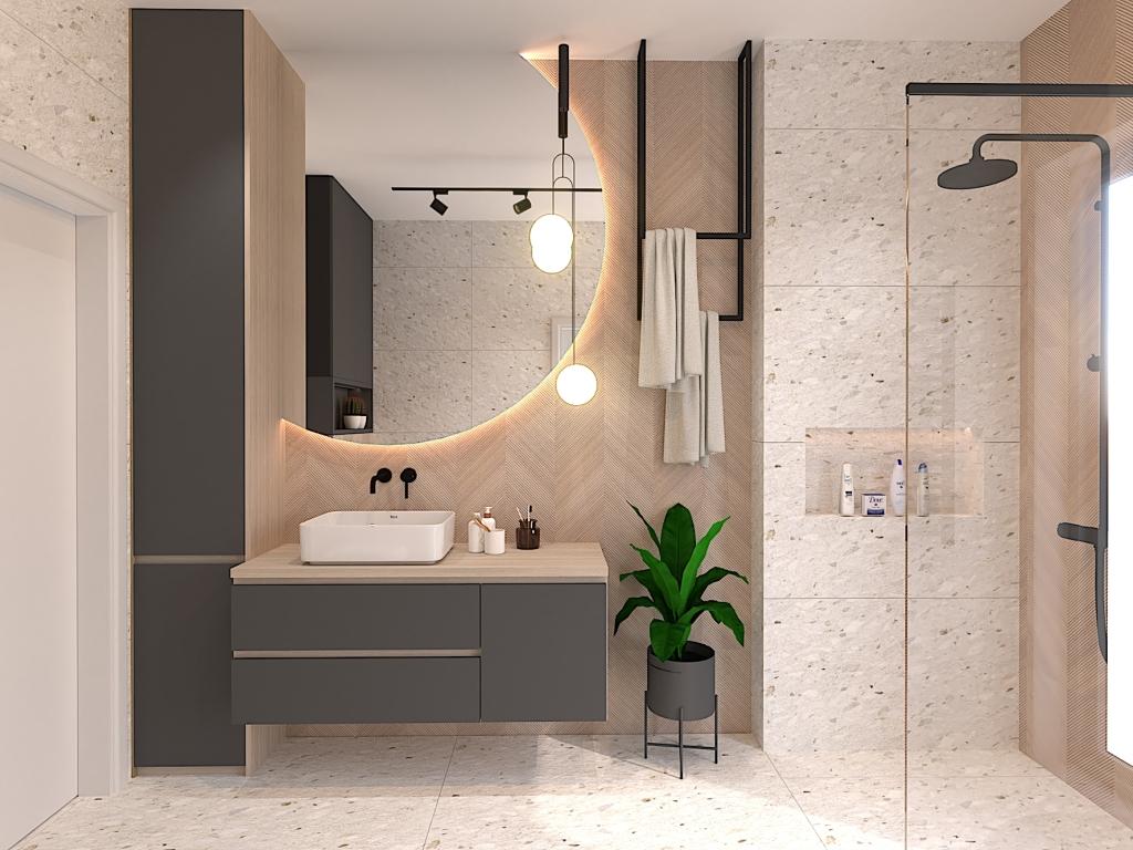 Przytulna łazienka w stylu nowoczesnym Szteklin