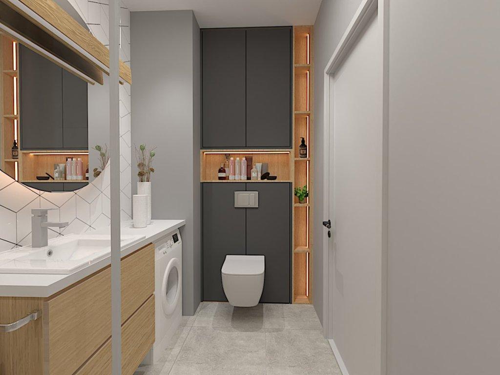 Łazienka w mieszkaniu 44 m2 Czeladź