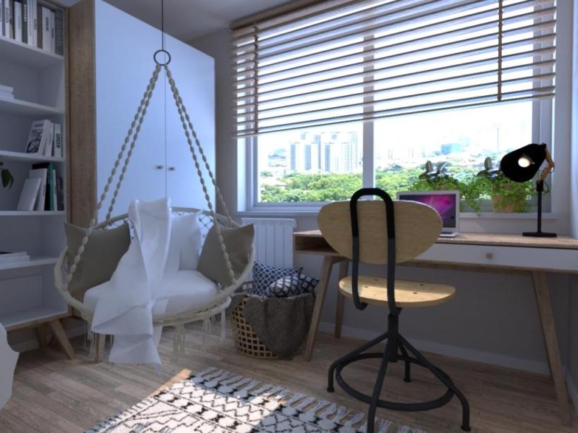 Młodzieżowy pokój dla nastolatki w stylu boho