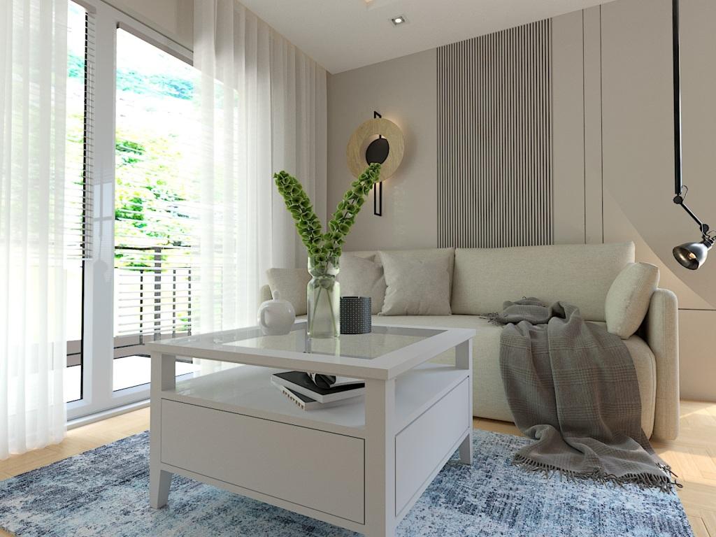 Salon, zdjęcie na ścianę z sofą