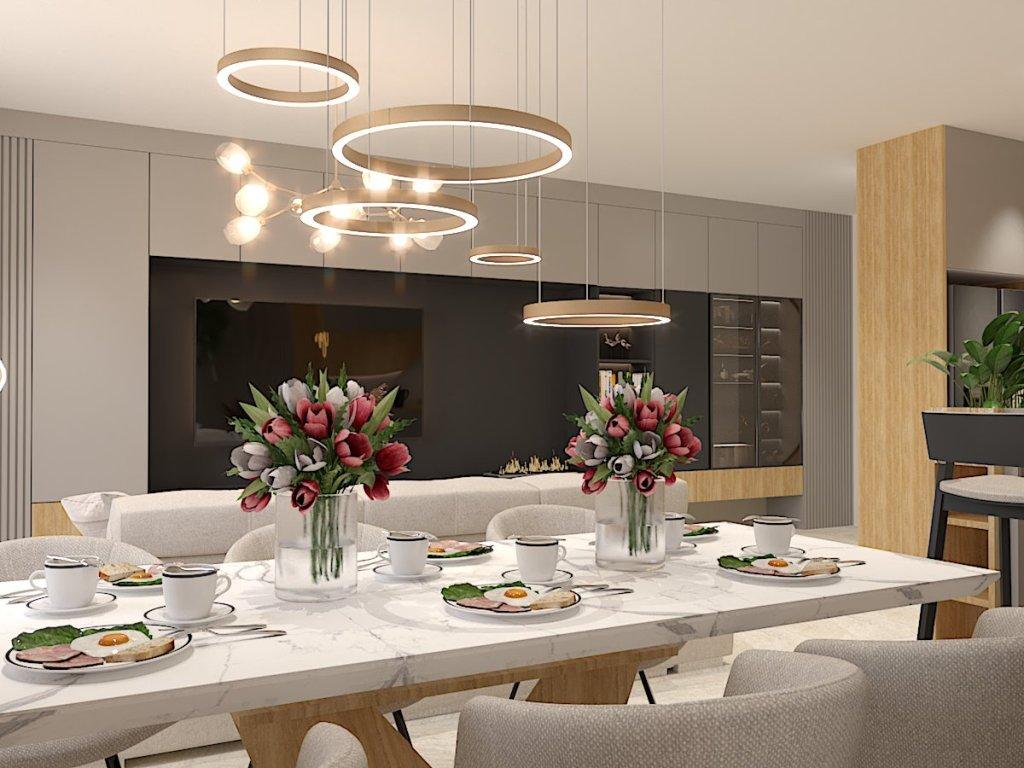 Projekt salonu, kuchni, holu Świnoujście