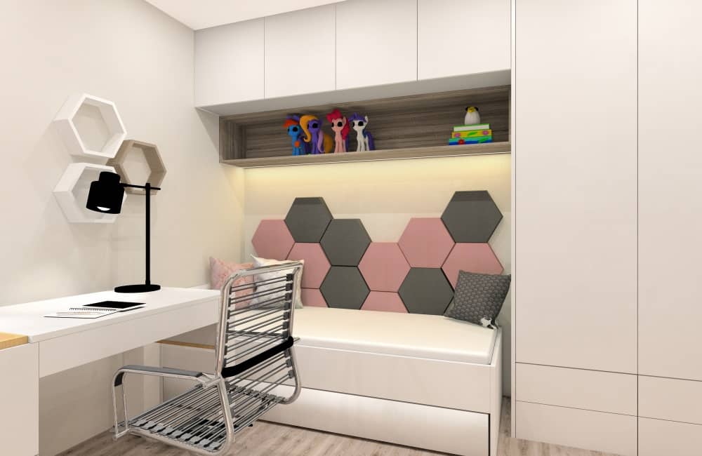 Pokój dla rodzeństwa, wystrój sterfy pokoju dla dziewczynki