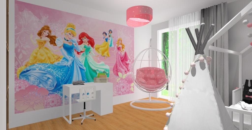 Aranżacja pokoju dla dziewczynki – biel, róż, szarość