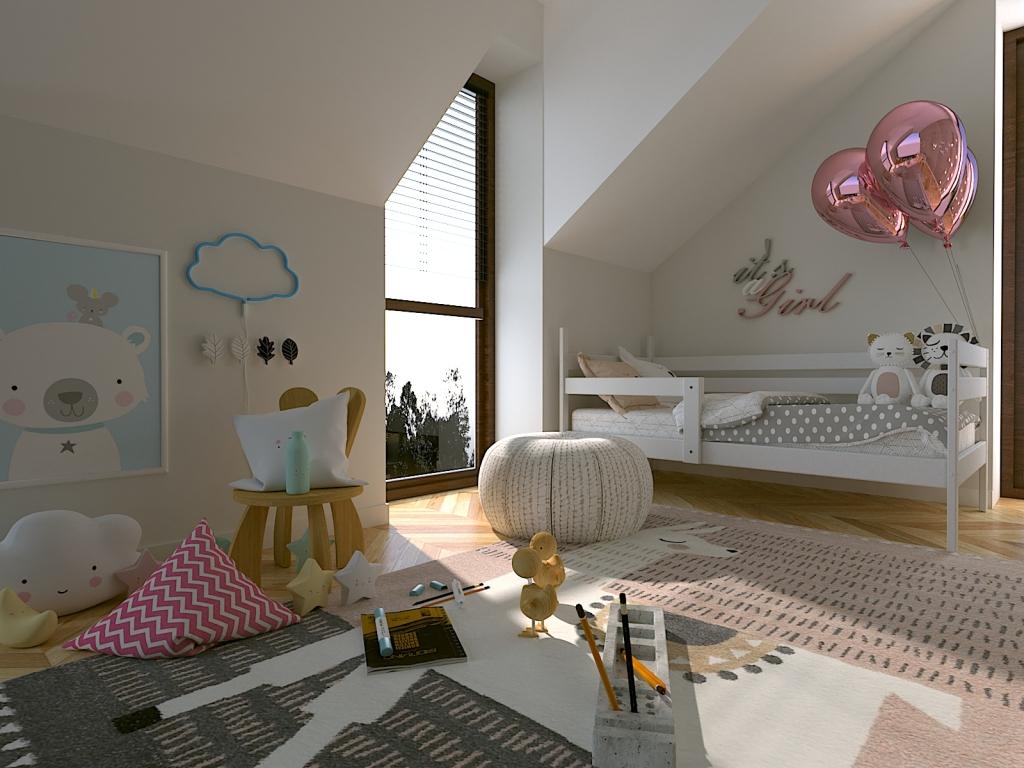 Projekt wnętrza mieszkania pokój dziecięcy