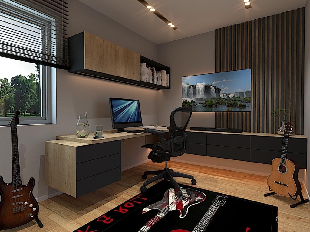 Projekt wnętrza mieszkania pokój młodzieżowy