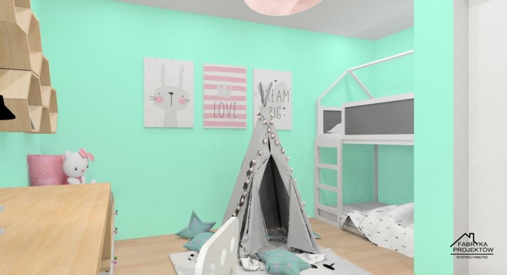 aranżacja pokoju dla rodzeństwa- dziewczynek.