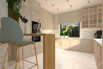 Ponadczasowa kuchnia w kolorze kaszmir &ndash; aranżacje kuchni 