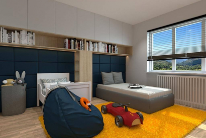 Aranżacja pokoju dla rodzeństwa chłopc&oacute;w w wieku 3 lata i 12 lat