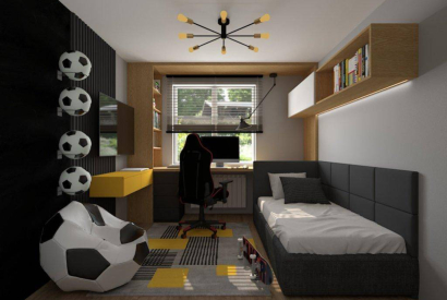 Strefa Sportowca: Funkcjonalne i Energiczne Miejsce dla Młodego Chłopca