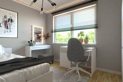 Pok&oacute;j dla 16-letniej Dziewczyny: Stylowy Design w Białym i Szarym