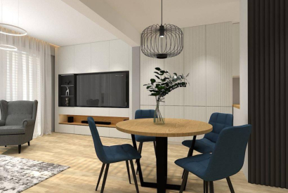 Nowoczesny Salon z Jadalnią: Design na 25 Metrach Kwadratowych