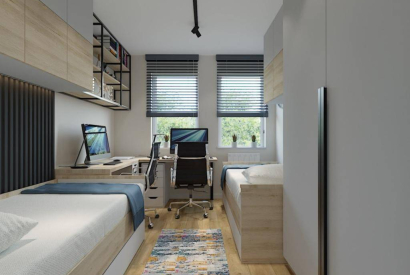 Pok&oacute;j Dla Dw&oacute;ch Chłopc&oacute;w w Bloku: Praktyczne Rozwiązania i Nowoczesny Design