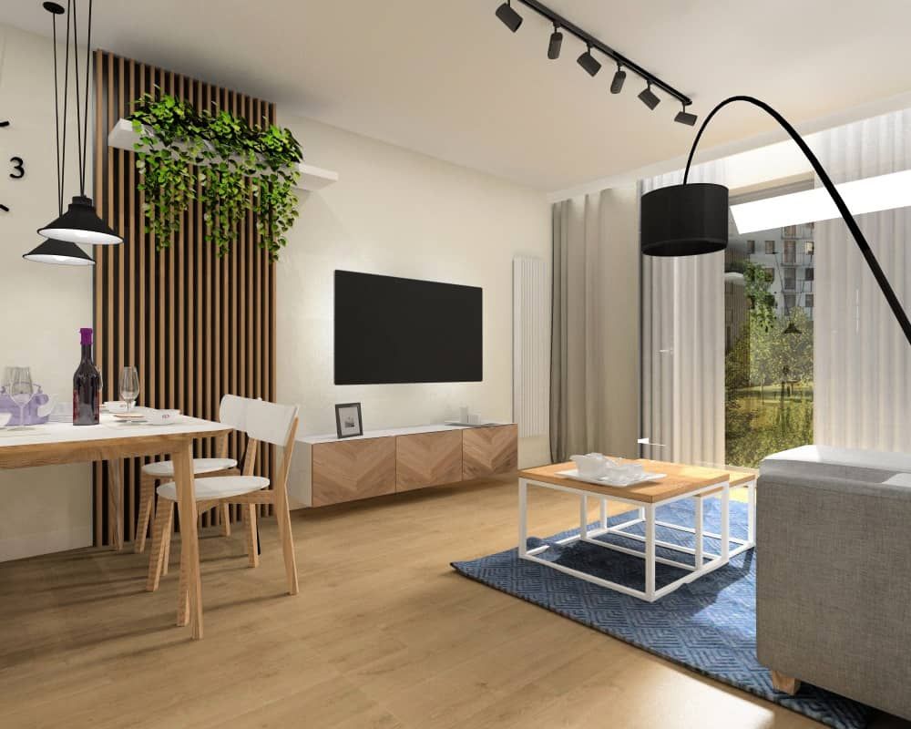 Projekt mieszkania 45 m2